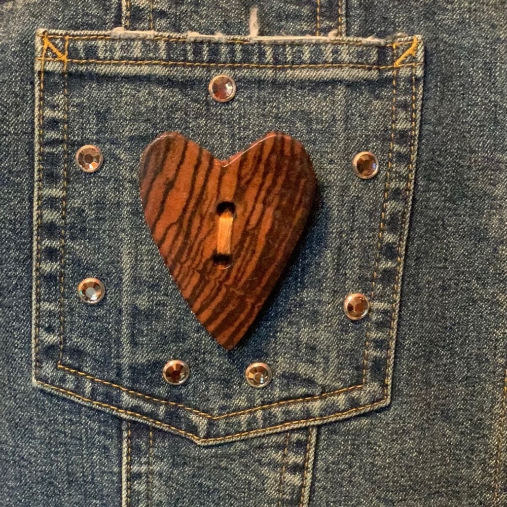 Upcycled Vintage Christmas Denim Gypsy Boho Ooak - Picture 5 of 7